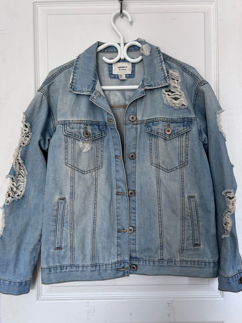 Distressed Light Blue Denim Jacket